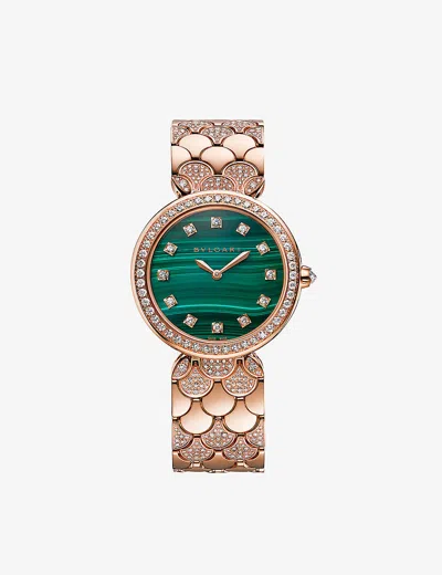 Bvlgari Rose Gold Dvp33malpgd12 Divina 18ct Rose-gold And 2.69ct Diamond Quartz Watch