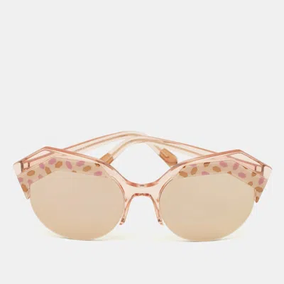 Pre-owned Bvlgari Rose Gold Mirror 8203 Serpenteyes Geometric Sunglasses