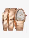 Bvlgari Unisex Rose Gold Rose Gold Spp35c6gdg.2t Serpenti Tubogas 18ct Rose-gold And 0.29ct Brillian In Rose Gold