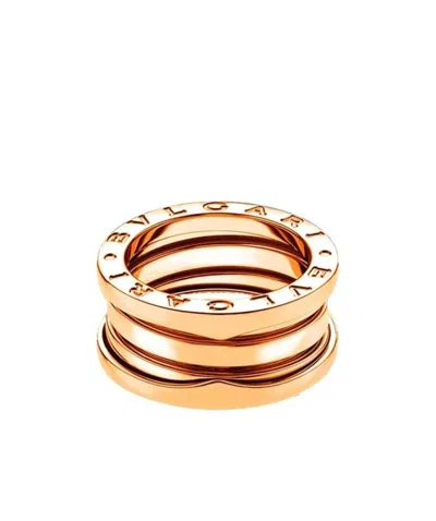 Bvlgari Rose Gold Three-ring Ring In Multicolor