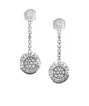 Bvlgari Round Chain Earrings In Gray