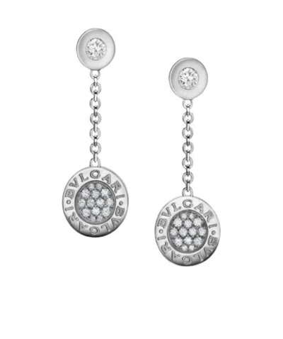 Bvlgari Round Chain Earrings In Gray