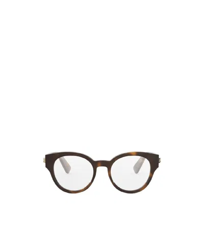 Bvlgari Round Eyeglasses In Orange