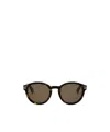 Bvlgari Round Frame Sunglasses In Brown