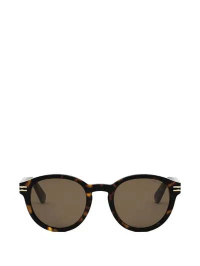 Bvlgari Round-frame Sunglasses In Brown