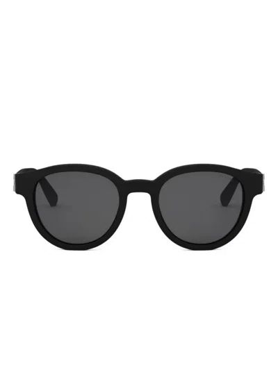 Bvlgari Round-frame Sunglasses In Black