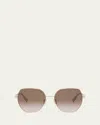 Bvlgari Round Metal & Nylon Sunglasses In Brown