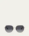 Bvlgari Round Metal & Nylon Sunglasses In Black