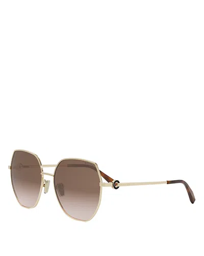 Bvlgari Round Metal & Nylon Sunglasses In Gold/brown Gradient