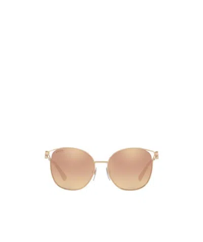 Bvlgari Round Sunglasses In Nude
