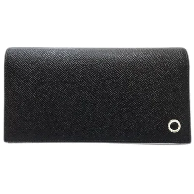 Pre-owned Bvlgari Royal Blue Leather Long Wallet (bi-fold) ()