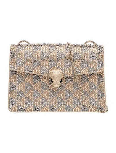Pre-owned Bvlgari Sequins Crystal Serpenti Forever In Neutrals