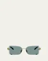 Bvlgari Serpenti 51mm Metal Rectangular Sunglasses In Multi