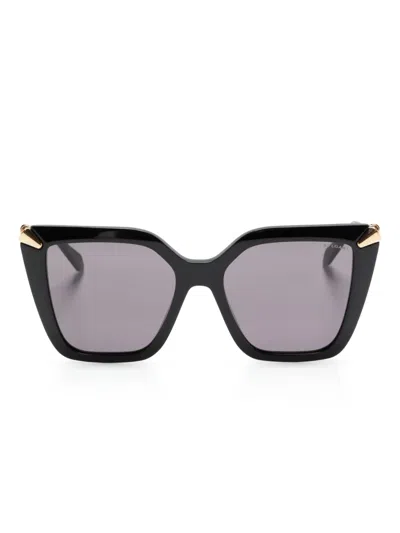 Bvlgari Serpenti Butterfly-frame Sunglasses In Black