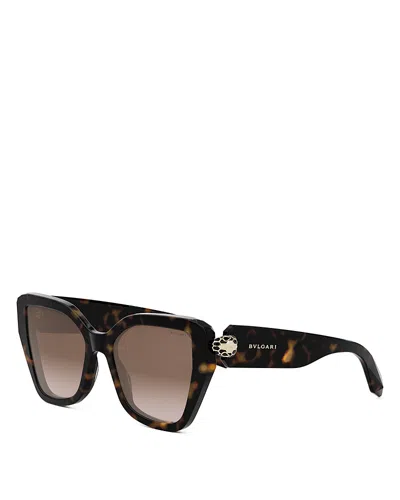 Bvlgari Serpenti Butterfly Sunglasses, 56mm In Havana/brown Gradient