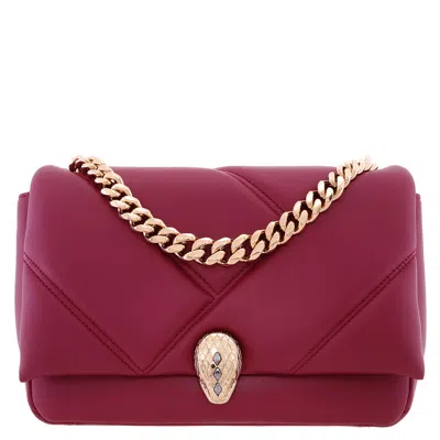Bvlgari Serpenti Cabochon Maxi Chain Shoulder Bag In Red