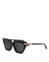 Bvlgari Serpenti Cat Eye Sunglasses, 56mm In Black/smoke