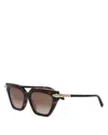 Bvlgari Serpenti Cat Eye Sunglasses, 56mm In Havana/brown Gradient
