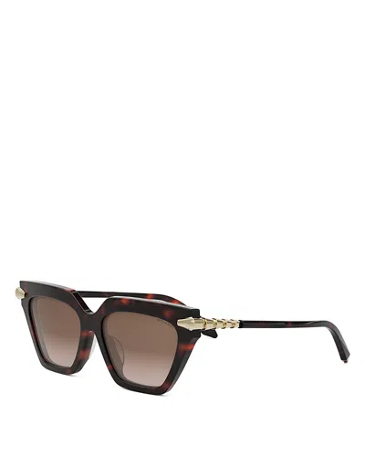 Bvlgari Serpenti Cat Eye Sunglasses, 56mm In Havana/brown Gradient