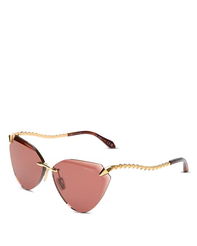 Bvlgari Serpenti Cat Eye Sunglasses, 65mm In Gold