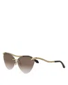 Bvlgari Serpenti Viper Cat-eye Sunglasses In Gold/brown Gradient