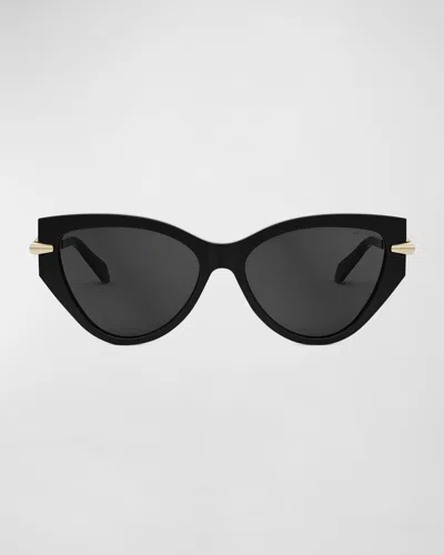 Bvlgari Serpenti Cat-eye Sunglasses In Blue