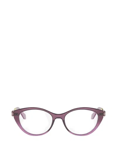 Bvlgari Serpenti Cat-eye Glasses In Purple