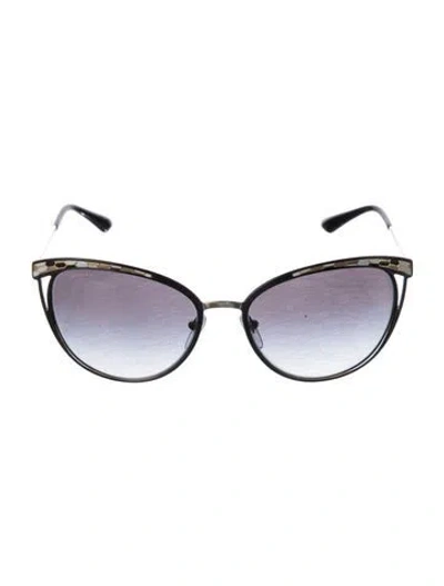 Pre-owned Bvlgari Serpenti Cat-eye Sunglasses In Black