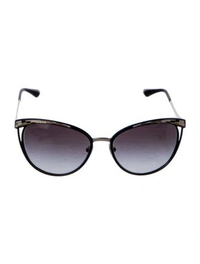 Pre-owned Bvlgari Serpenti Cat-eye Sunglasses In Gold