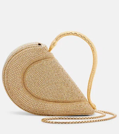 Bvlgari Serpenti Cuoricino Mini Leather Top-handle Bag In Gold