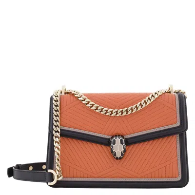 Bvlgari Serpenti Diamond Blast Quilted Leather Shoulder Bag
