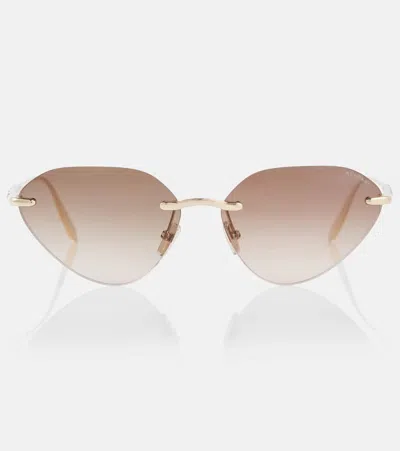 Bvlgari Serpenti Embellished Cat-eye Sunglasses In Brown