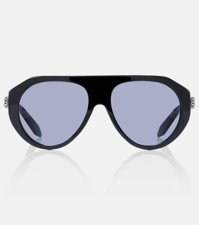 Bvlgari Serpenti Forever Aviator Sunglasses In Black