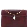 Bvlgari Serpenti Forever Burgundy Flap Shoulder Bag In Red