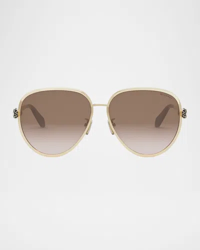 Bvlgari Serpenti Forever Bv40043u Sunglasses In Gold