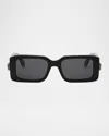 Bvlgari Bulgari Rectangular Frame Sunglasses In Black