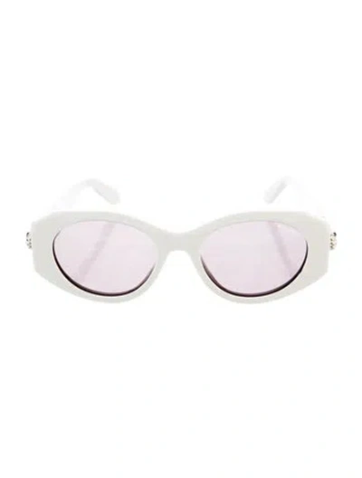 Pre-owned Bvlgari Serpenti Forever Cat-eye Sunglasses In White