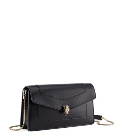 Bvlgari Serpenti Forever Chain Wallet In Black