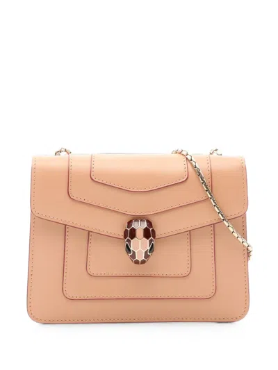 Pre-owned Bvlgari Serpenti Forever Cross Body Bag In Pink