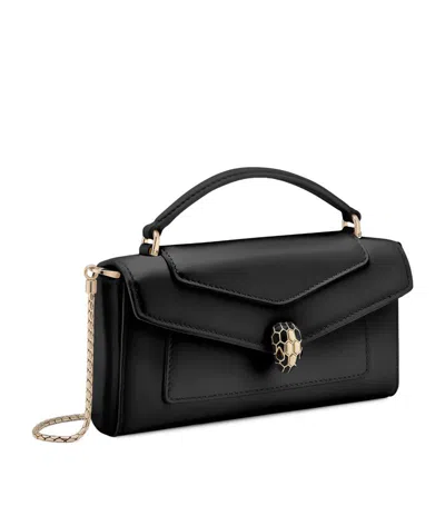 Bvlgari Serpenti Forever Cross-body Phone Bag In Black