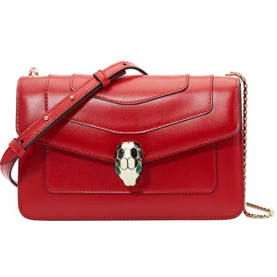 Bvlgari Serpenti Forever Crossbody Bag- Carmine Jasper In Red