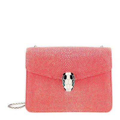 Bvlgari Serpenti Forever Crossbody Bag In Galuchat Leather
