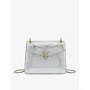 Bvlgari Womens Silver Serpenti Forever Day-to-night Small Stud-embellished Leather Shoulder Bag