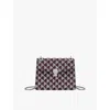Bvlgari Womens Violet Dark Serpenti Forever Day-to-night Small Stud-embellished Leather Shoulder Bag