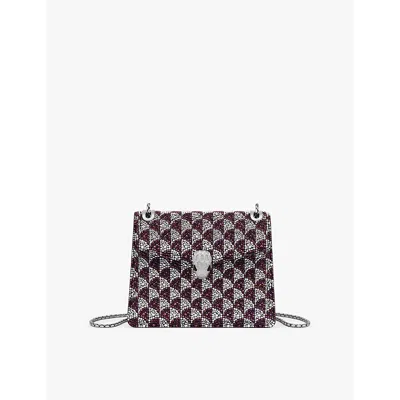 Bvlgari Womens Violet Dark Serpenti Forever Day-to-night Small Stud-embellished Leather Shoulder Bag In Violet Dark