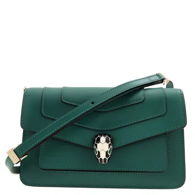 Bvlgari Serpenti Forever East-west Shoulder Bag In Green
