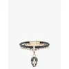 Bvlgari Mens  Serpenti Forever Extra-small Brass, Leather And Quartz Charm Bracelet In Black