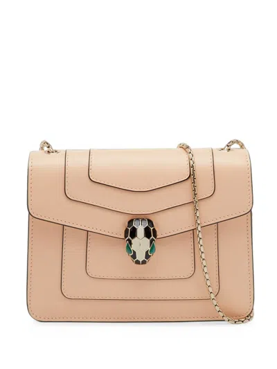 Pre-owned Bvlgari Serpenti Forever Flap Shoulder Bag In Neutrals