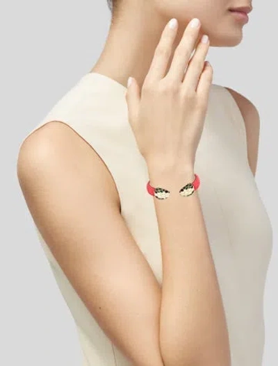 Pre-owned Bvlgari Serpenti Forever Galuchat Leather Bracelet, 5.75" In Multi