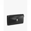 Bvlgari Womens Black Serpenti Forever Large Leather Wallet In Black